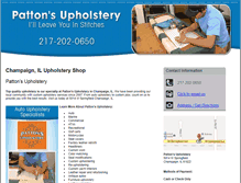 Tablet Screenshot of pattonsautoupholstery.com